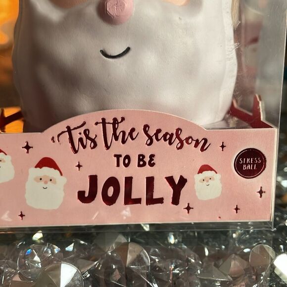 New Eccolo Santa clause Xmas Christmas red hat holiday squeeze ball stressball - Picture 6 of 7